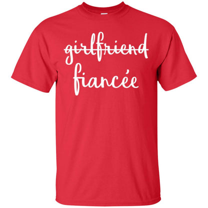 Fiance Engagement Party T-shirt Girlfriend Fiancee Red