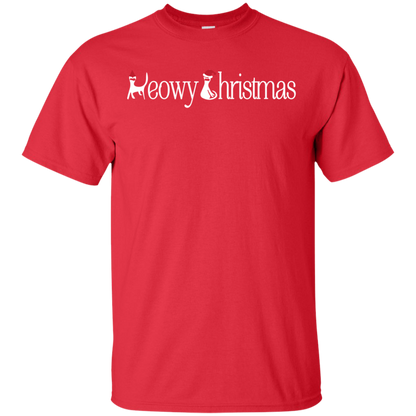 Christmas T-shirt Meowy Christmas Red