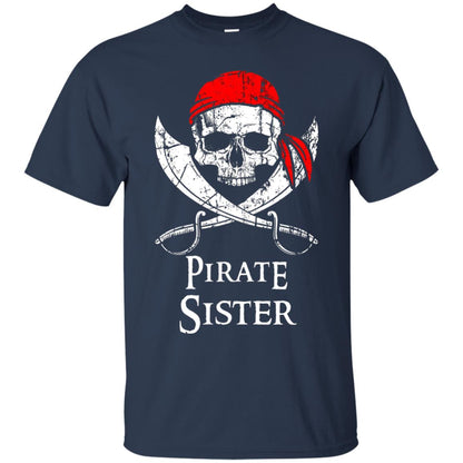 Family T-shirt Pirate Sister Jolly Roger Skull Crossbones Navy
