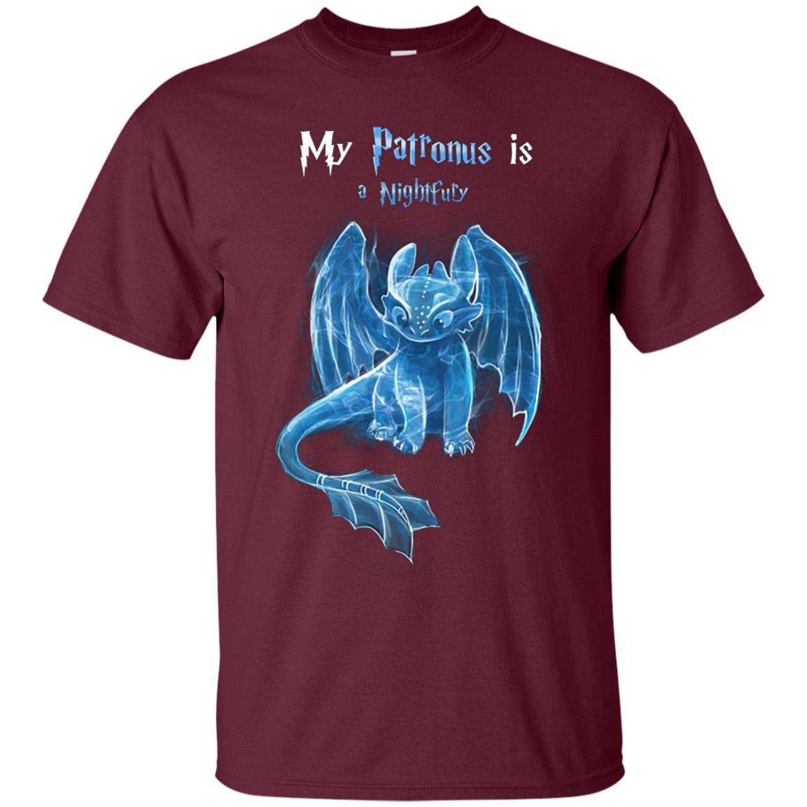 My Patronus Is A Nightfury How To Train Your Dragon T-shirt Maroon