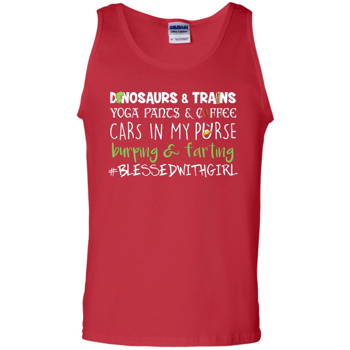 Dinosaurs And Trains Yoga Pants Coffee Cars In My Purse Buring Farting Mom Of Girls Shirt Red