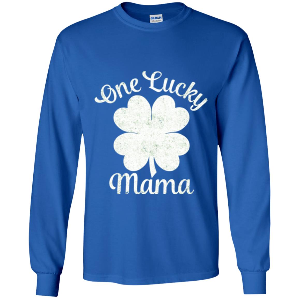 One Lucky Shamrock Mama St. Patrick's Day T-shirt Royal