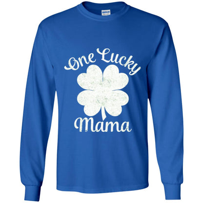 One Lucky Shamrock Mama St. Patrick's Day T-shirt Royal