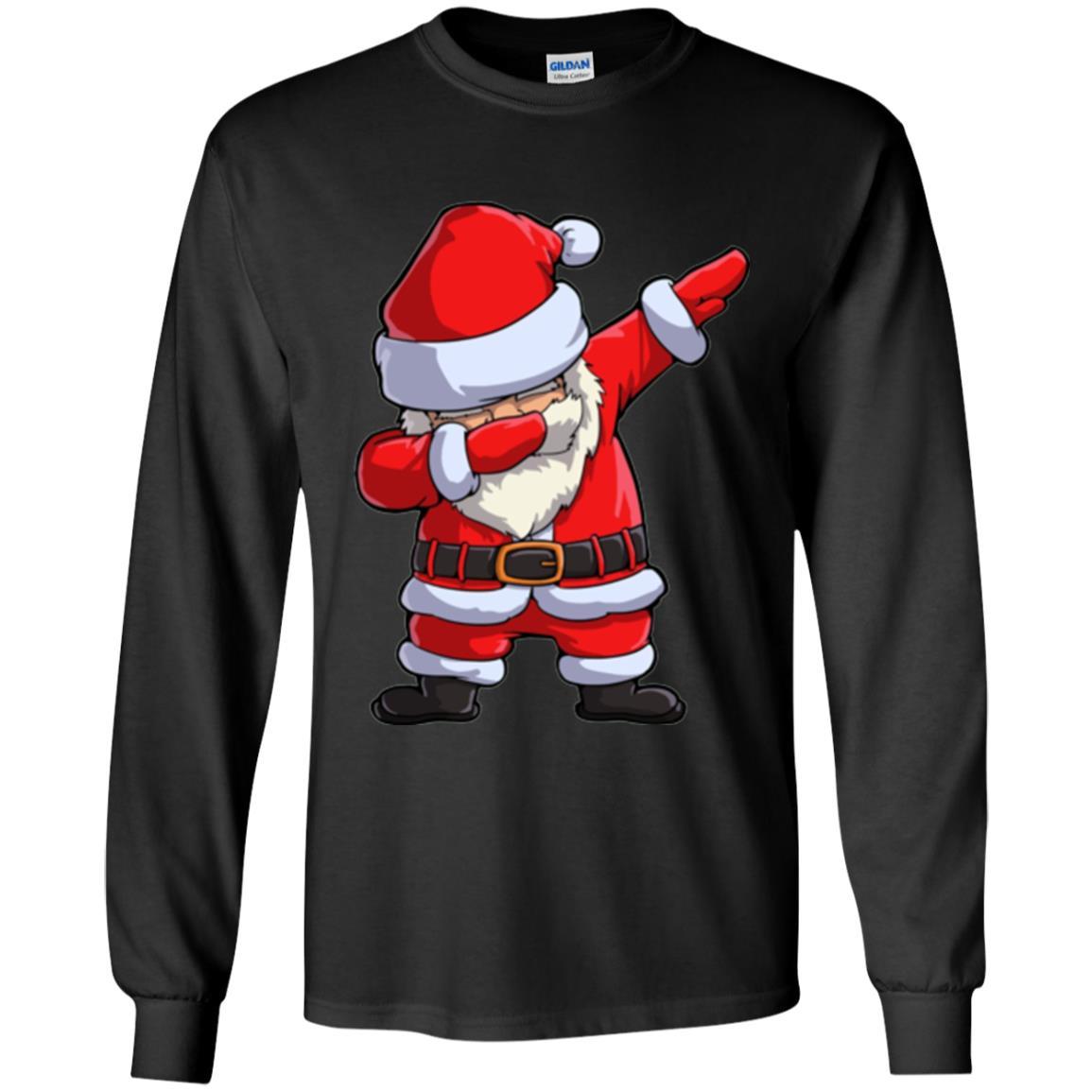 Christmas T-shirt Dabbing Santa Claus Black