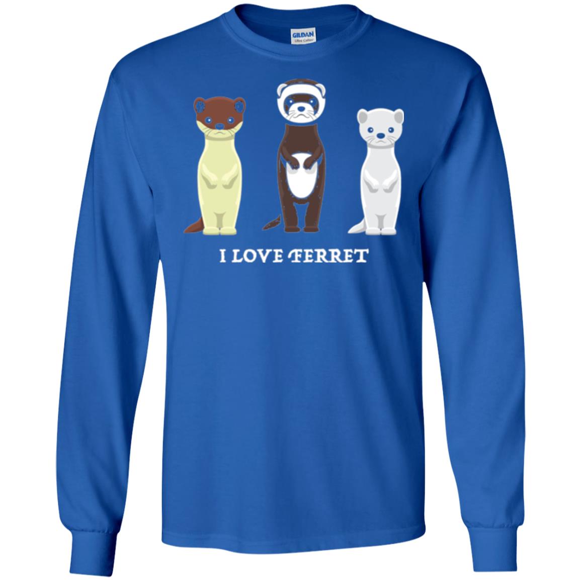 Ferret T-shirt I Love Ferret Royal