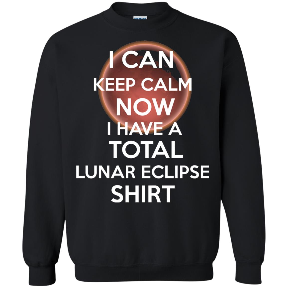 Lunar Eclipse 2018 Shirt Blood Moon Keep Calm Now T-shirt Black