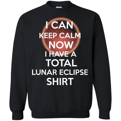 Lunar Eclipse 2018 Shirt Blood Moon Keep Calm Now T-shirt Black