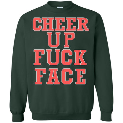 Cheer Up Face Shirt Forest Green