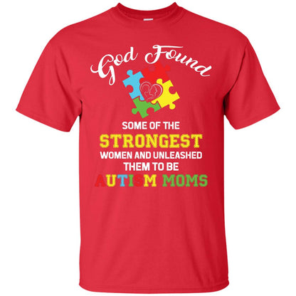 And Unleashed Them To Be Autism Moms Autism Shirt For Mom Red