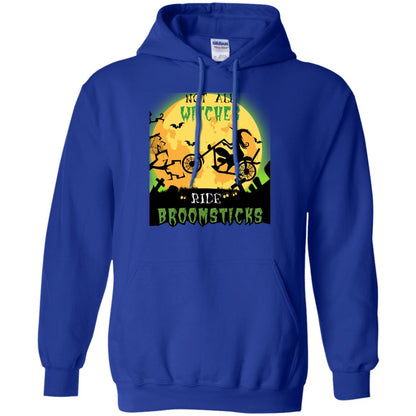 Not All Witches Ride Broomsticks Witches Ride A Motorcycle Funny Halloween Shirt Royal