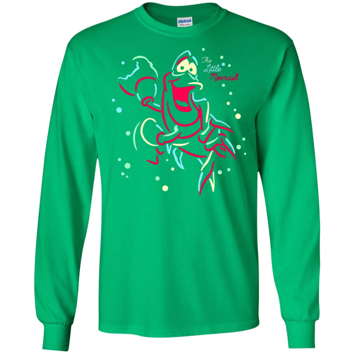 Disney Little Mermaid Neon Sebastian Graphic T-shirt Irish Green