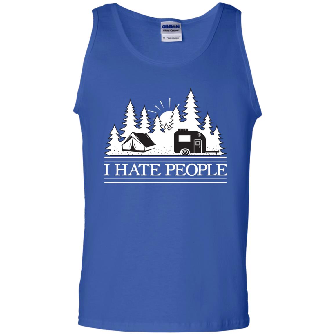 I Hate People Camping Lover Shirt Royal