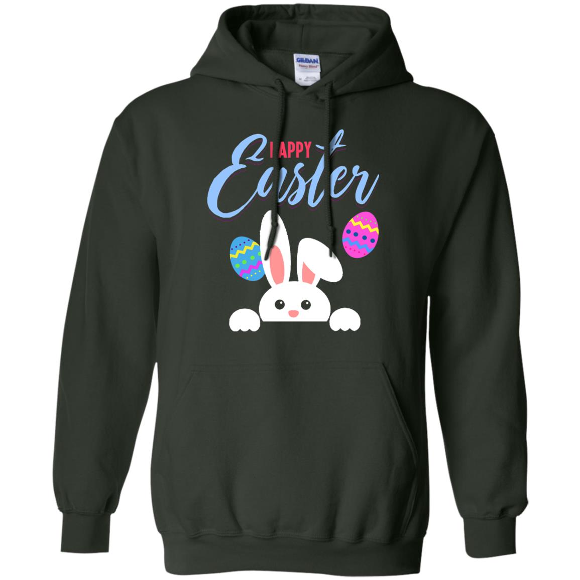 Emoji Bunny Egg Happy Easter Shirt Forest Green