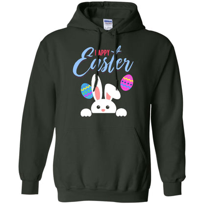 Emoji Bunny Egg Happy Easter Shirt Forest Green