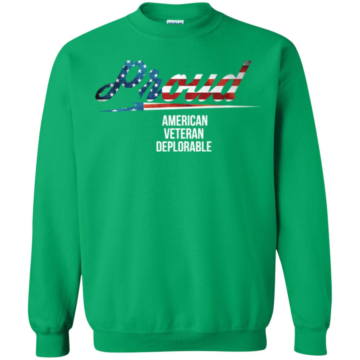 Veteran T-shirt Proud American Veteran Deplorable Irish Green