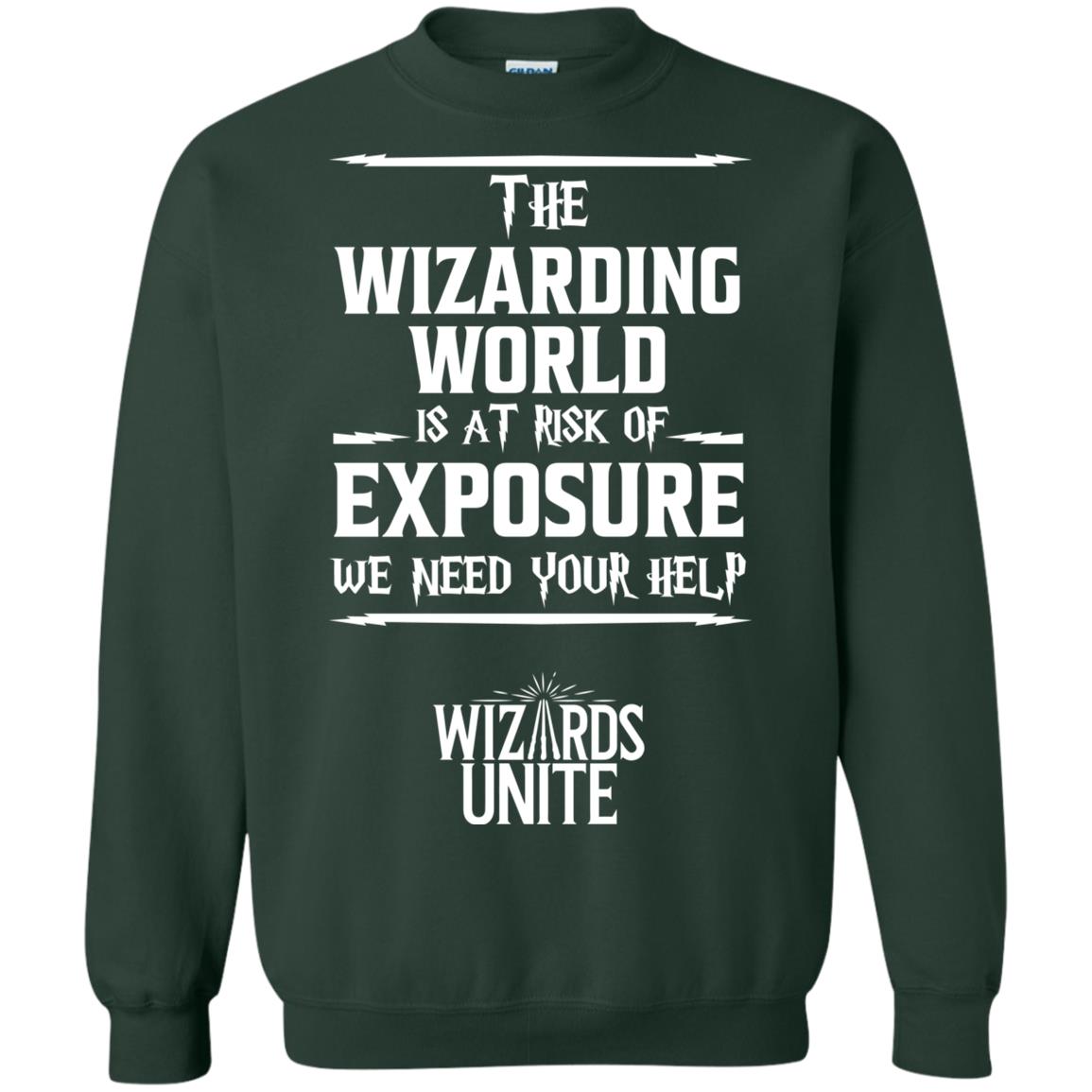 The Wizarding World Is At Risk Of Exposure Harry Potter T-shirt Forest Green