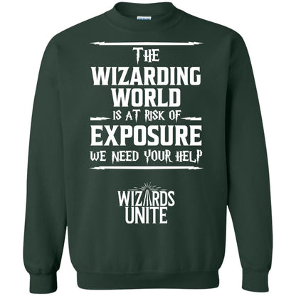 The Wizarding World Is At Risk Of Exposure Harry Potter T-shirt Forest Green