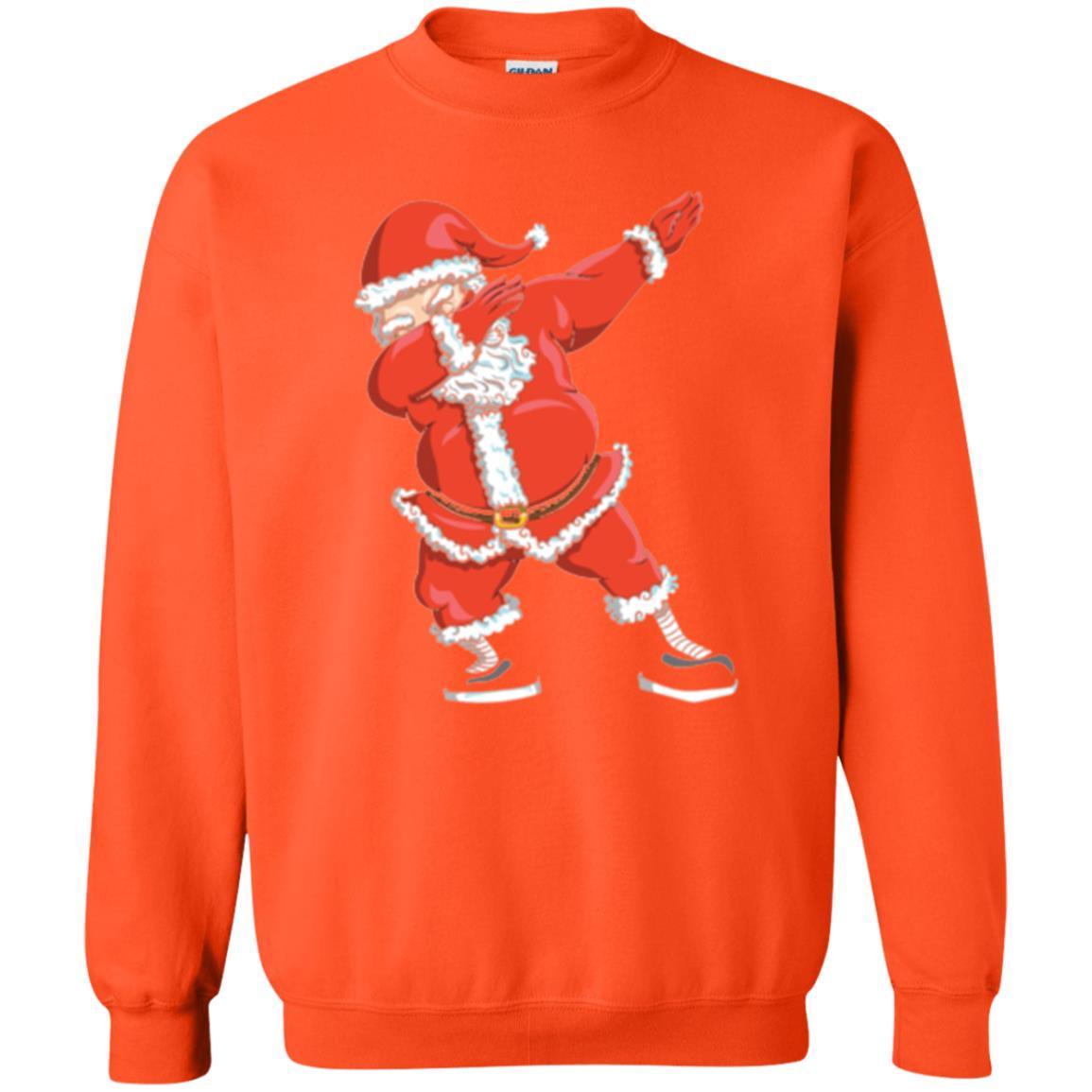 Christmas T-shirt Dabbing Santa Claus T-shirt Orange