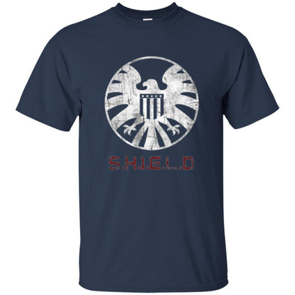 Film T-shirt Agents Of Shield Distressed Logo Graphic Navy