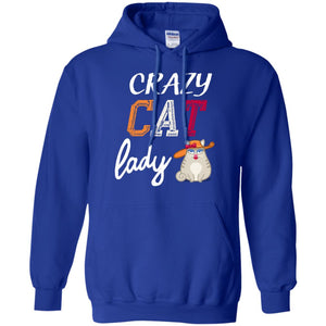 Crazy Cat Lady Chicken Shirt For Girls WomensG185 Gildan Pullover Hoodie 8 oz.