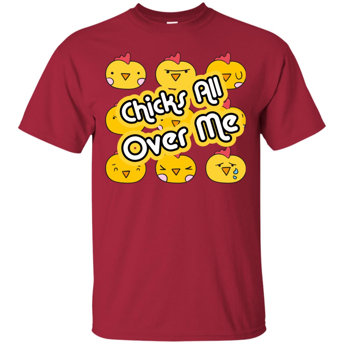 Chicks All Over Me Funny Chickens Shirt For Easter Day Cardinal