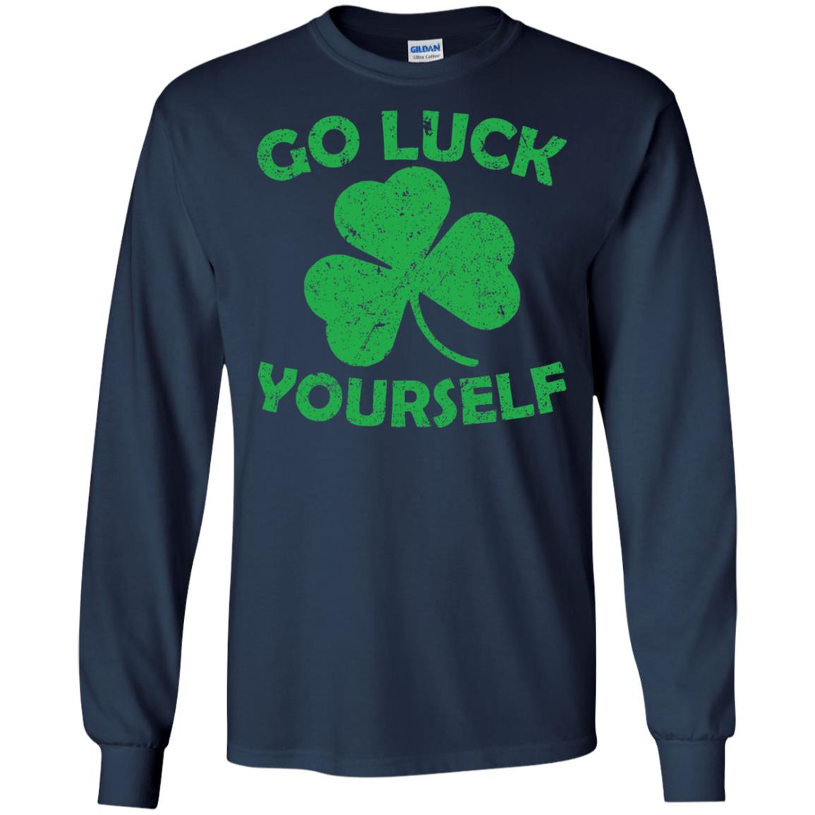 Go Luck Yourself St. Patrick_s Day T-shirt Navy