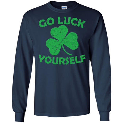 Go Luck Yourself St. Patrick_s Day T-shirt Navy