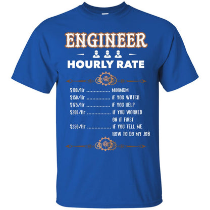 Engineer Hourly Rate Shirt For Mens Or Womens Royal