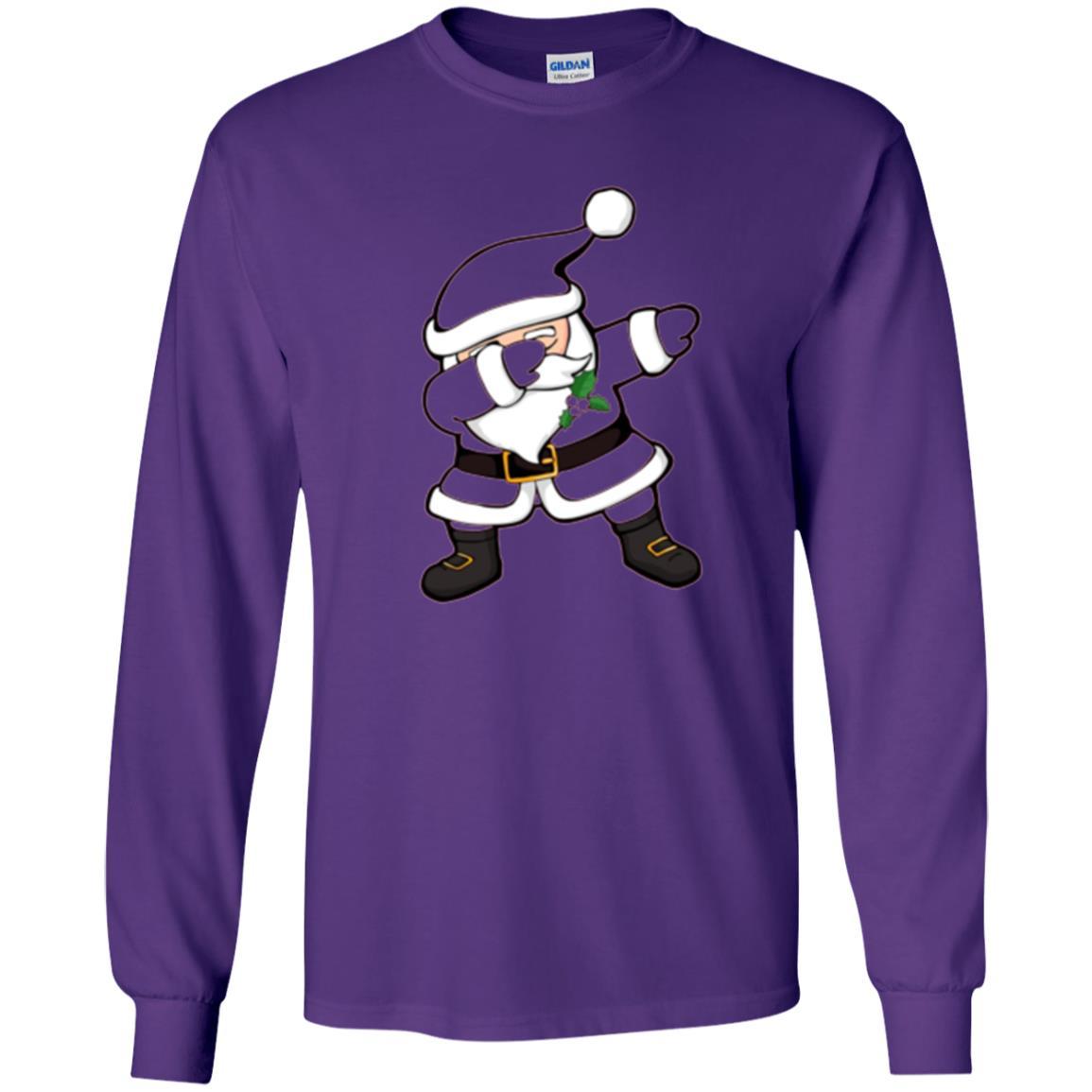 Merry Christmas T-shirt Dabbing Santa Claus Purple