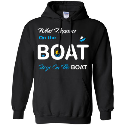 What Happens On The Boat Stay On The Boat Summer Vacation Shirt Black