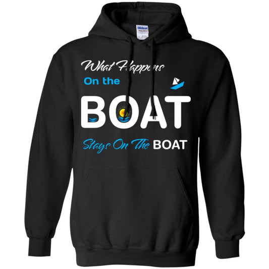 What Happens On The Boat Stay On The Boat Summer Vacation Shirt Black