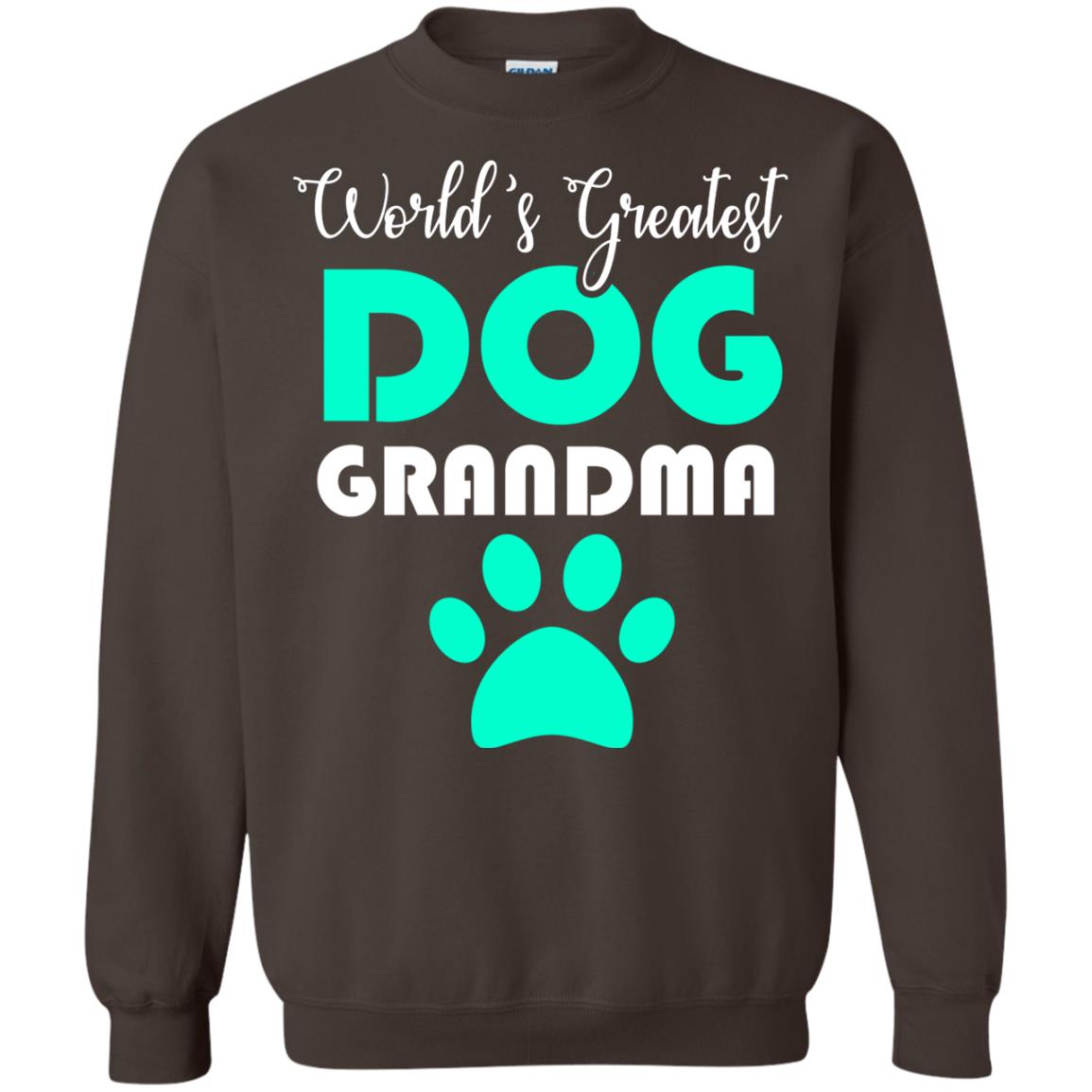 World_s Greatest Dog Grandma Cool Shirt For Mama Love Dogs Dark Chocolate