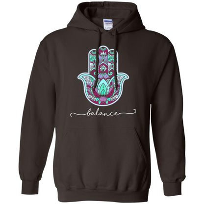 Balance Yoga Gym Hamsa T-shirt Dark Chocolate