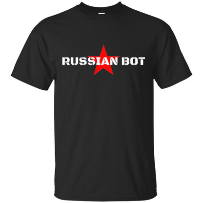 Political T-shirt Russian Bot Star T-shirt Black