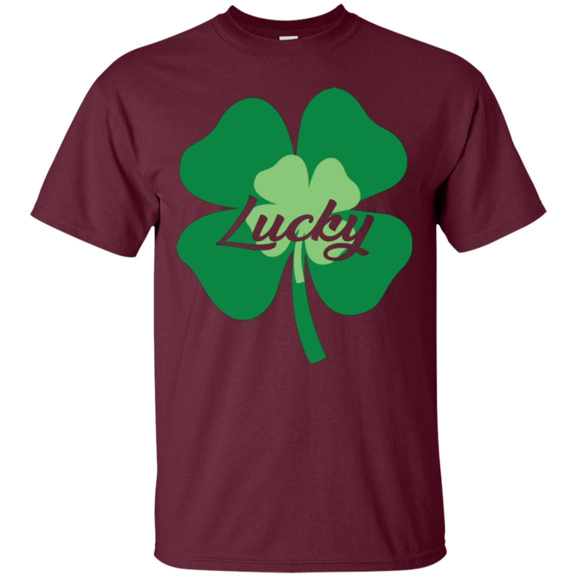 Saint Patrick's Day T-shirt Lucky Leprechaun Maroon