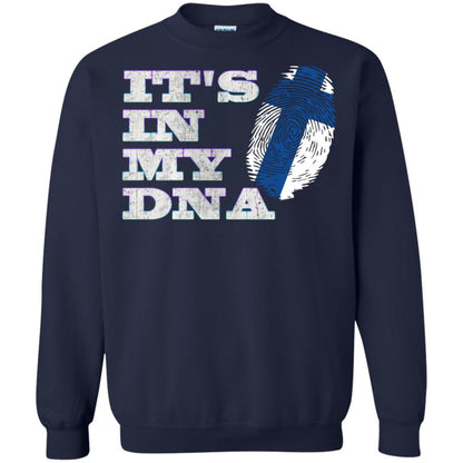 It's In My Dna Finnish Finland Flag Shirt Navy