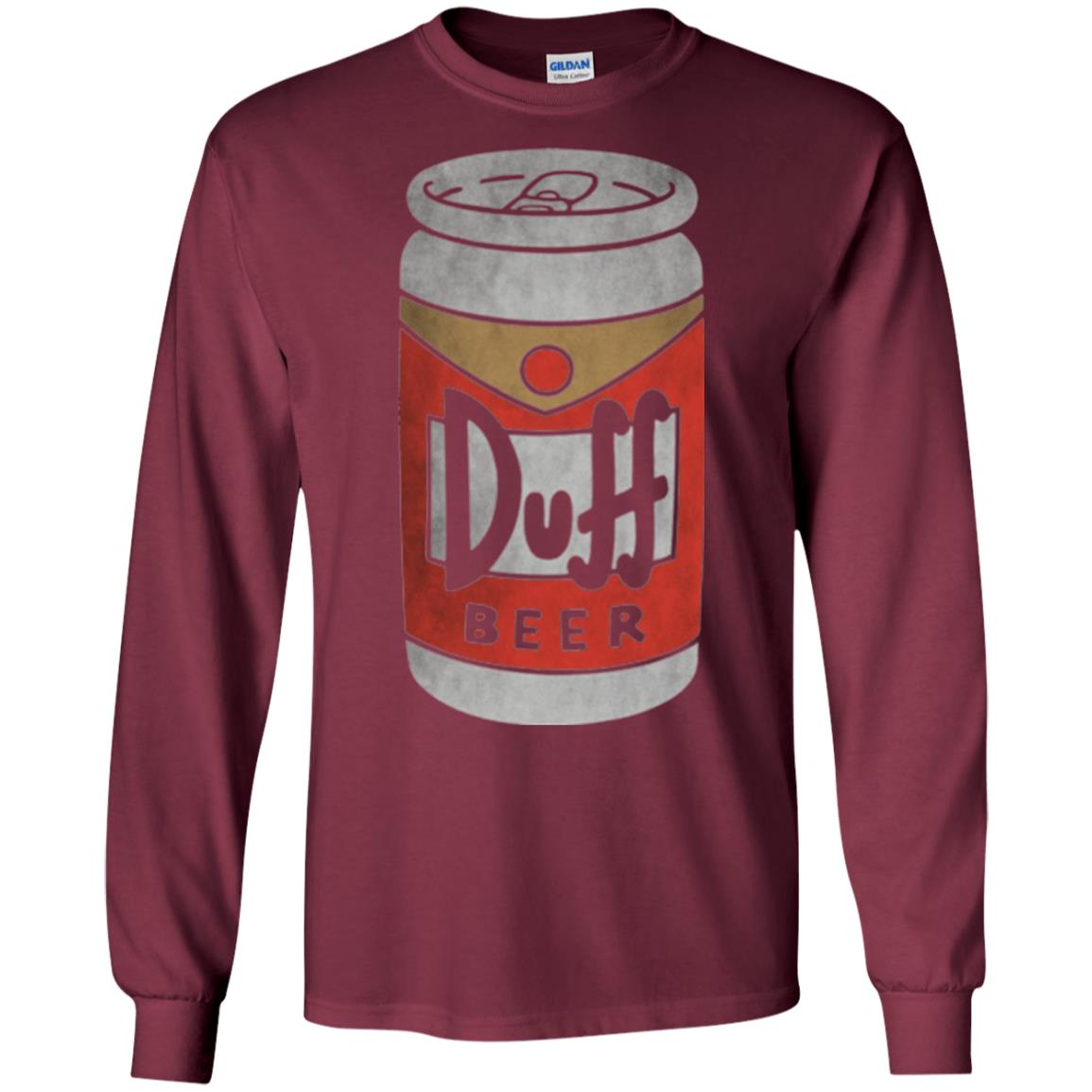 Beer Lovers T-shirt Duff Beer Maroon