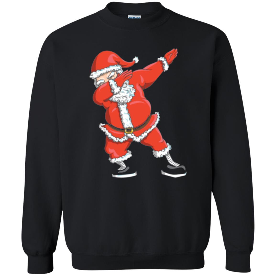 Christmas T-shirt Dabbing Santa Claus T-shirt Black