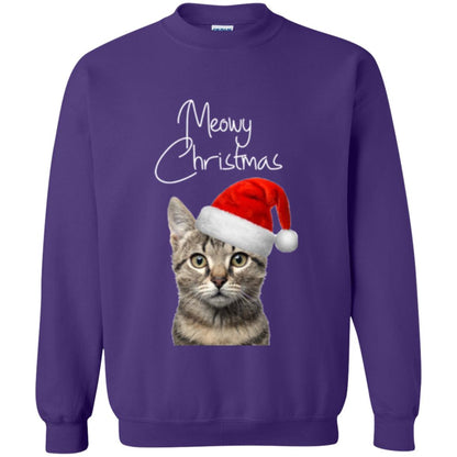 Cat Lovers T-shirt Merry Christmas Purple
