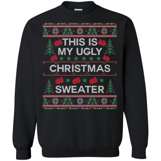 Christmas T-shirt This Is My Ugly Christmas Sweater Black