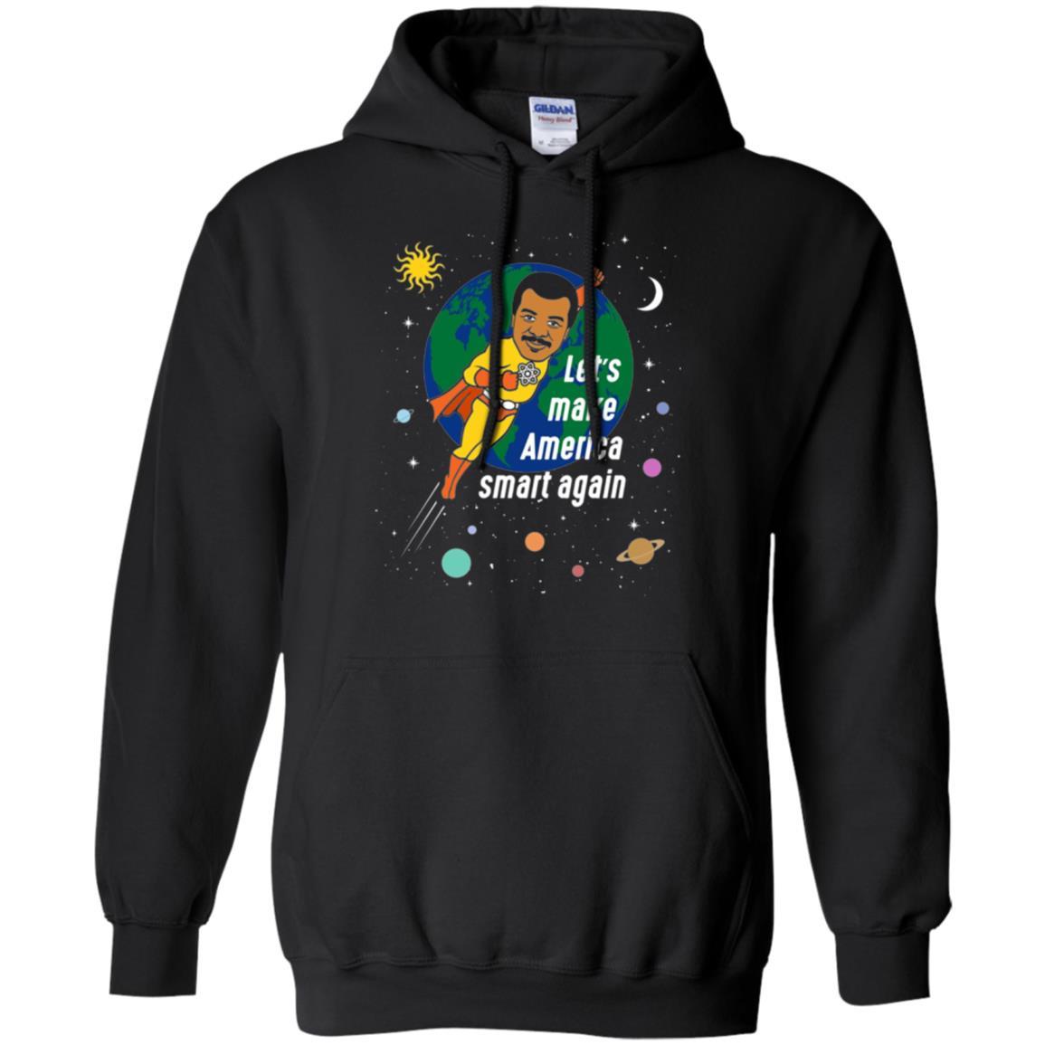 Astronomy T-shirt Let's Make America Smart Again Black