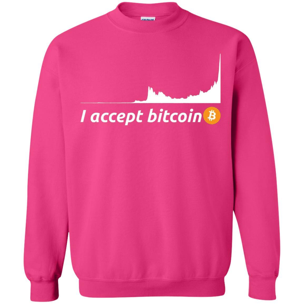 Cryptocurrency T-shirt I Accept Bitcoin Heliconia