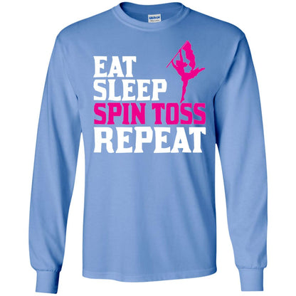 Eat Sleep Spin Toss Repeat Color Guard T-shirt Carolina Blue