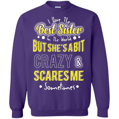 Family T-shirt I Have The Best Sister In The World Purple