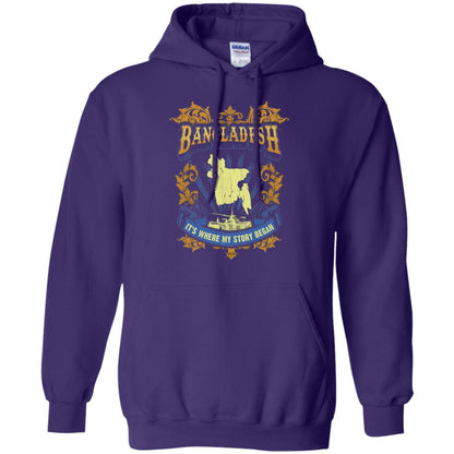 Bangladesh It_s Where My Story Began T-shirt Purple