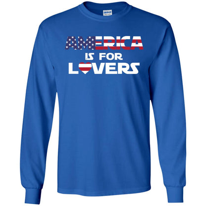 America Is For Lovers Flag Of United States Shirt Royal