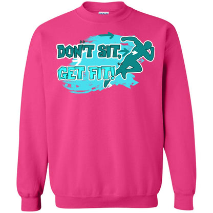 Dont Sit Get Fit Runner Shirt Heliconia