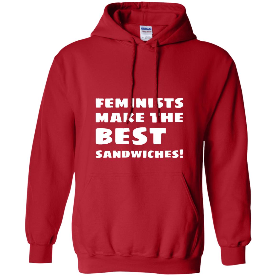 Feminists Make The Best Sandwiches Conversation T-shirt Red