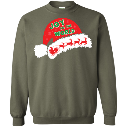 Christmas T-shirt Joy To The World Military Green