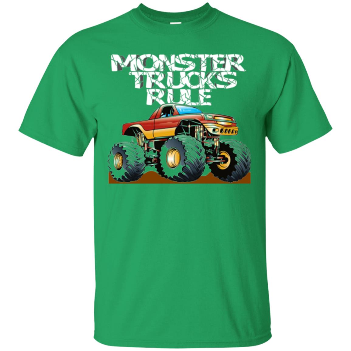 Monster Trucks Rule T-shirt Irish Green
